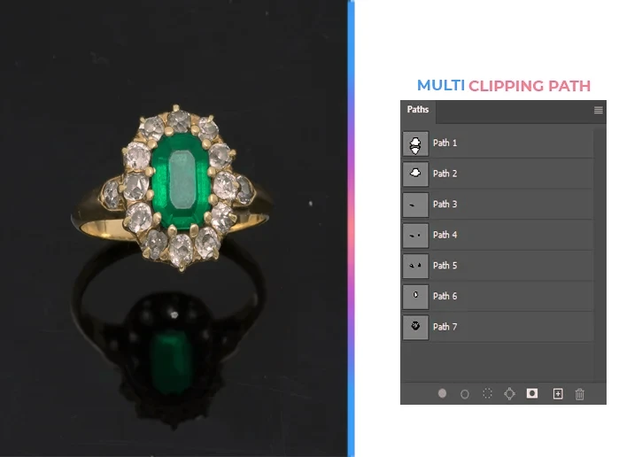 Jewelry/Accessories Multiple Clipping Path